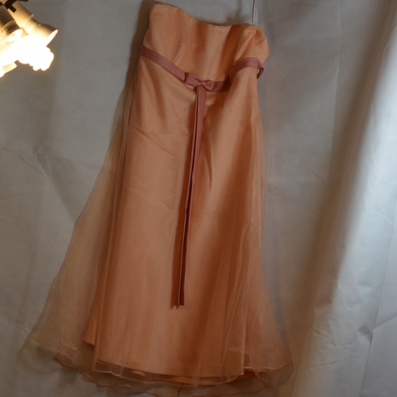 Alfred Angelo SZ 14 Organza-type Lined Strapless Dress - Picture 2 of 13